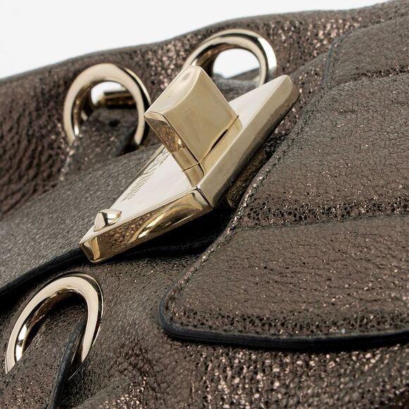 Jimmy Choo Metallic Leather Ramona Shoulder Bag - Picture 12 of 15